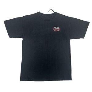 Vintage Vans Off The Wall T-Shirt Roses‎ Size Medium Mens Short Sleeve Black